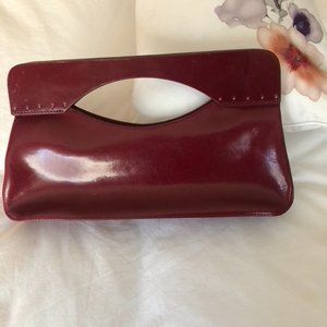 Red Leather clutch
